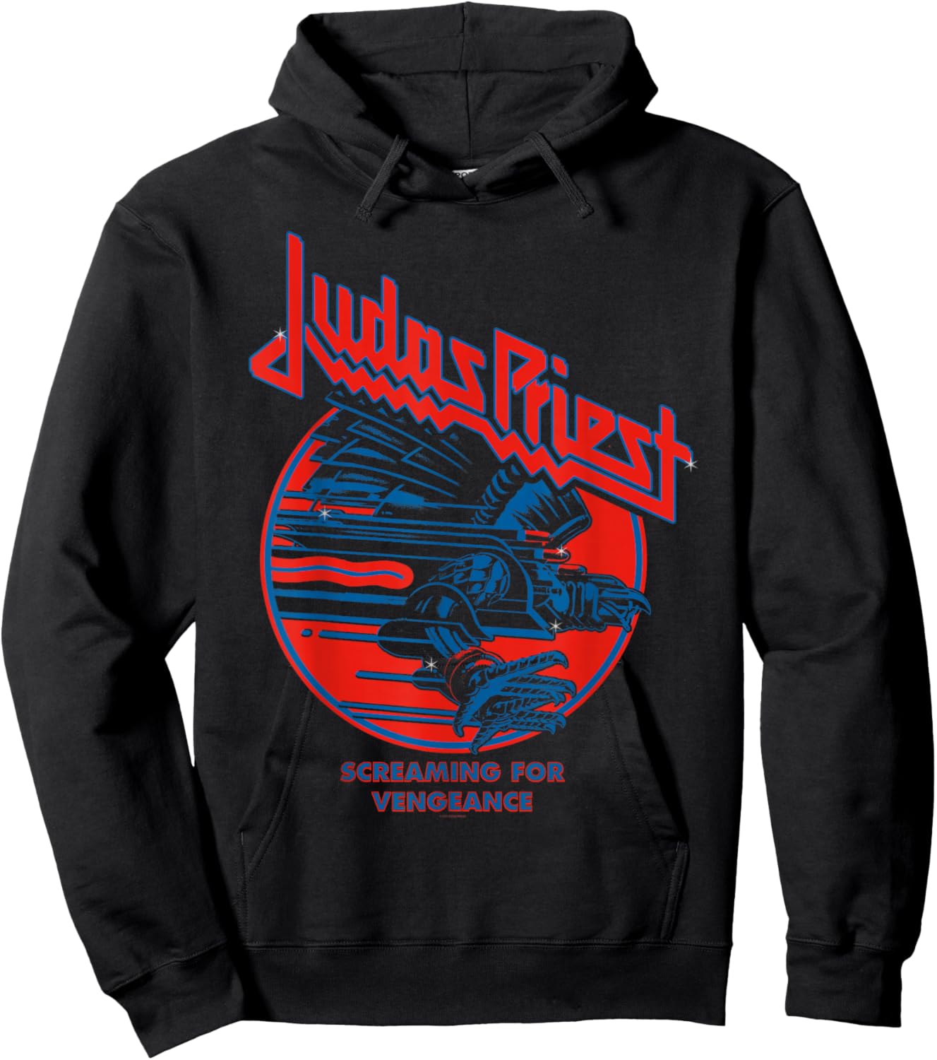 Judas Priest - Screaming for Vengeance Blue Eagle Small Hoodie - Hoodie | Black