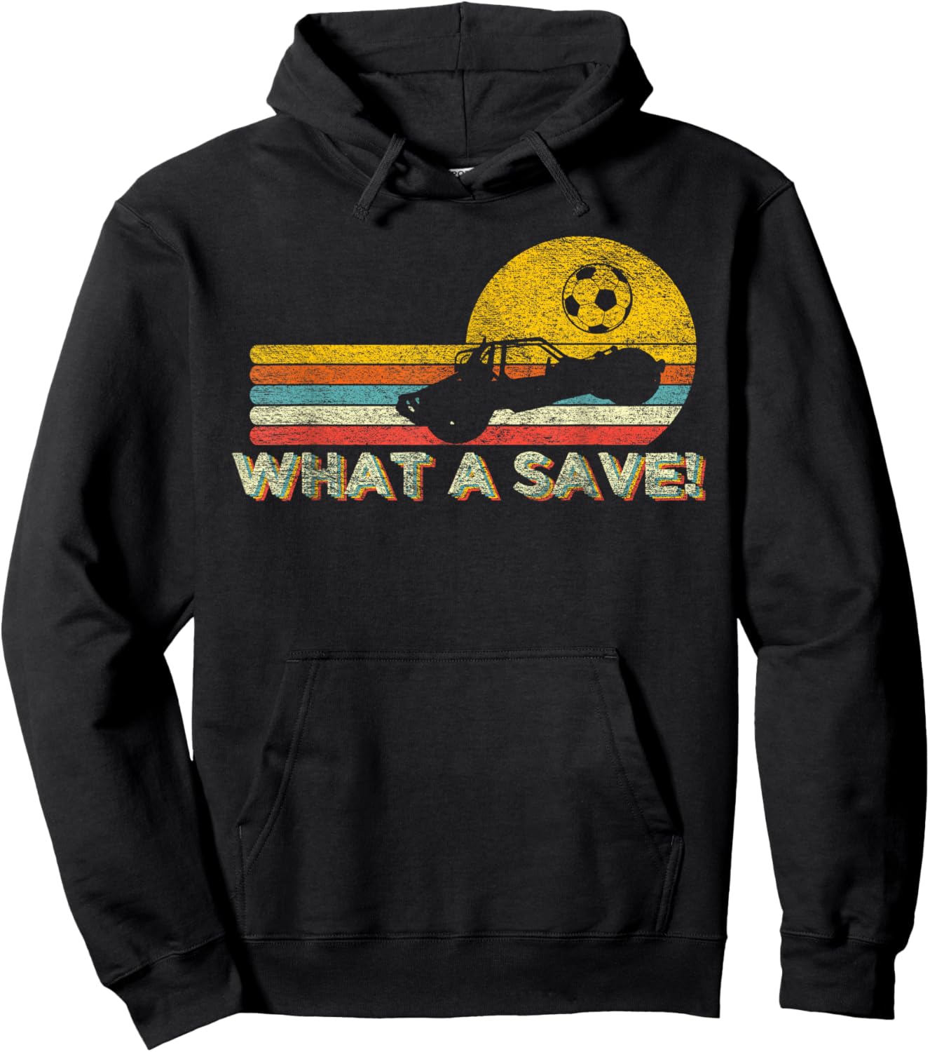 What a Rescue Vintage Retro Rocket Soccer Car League Hoodie - Hoodie | Black