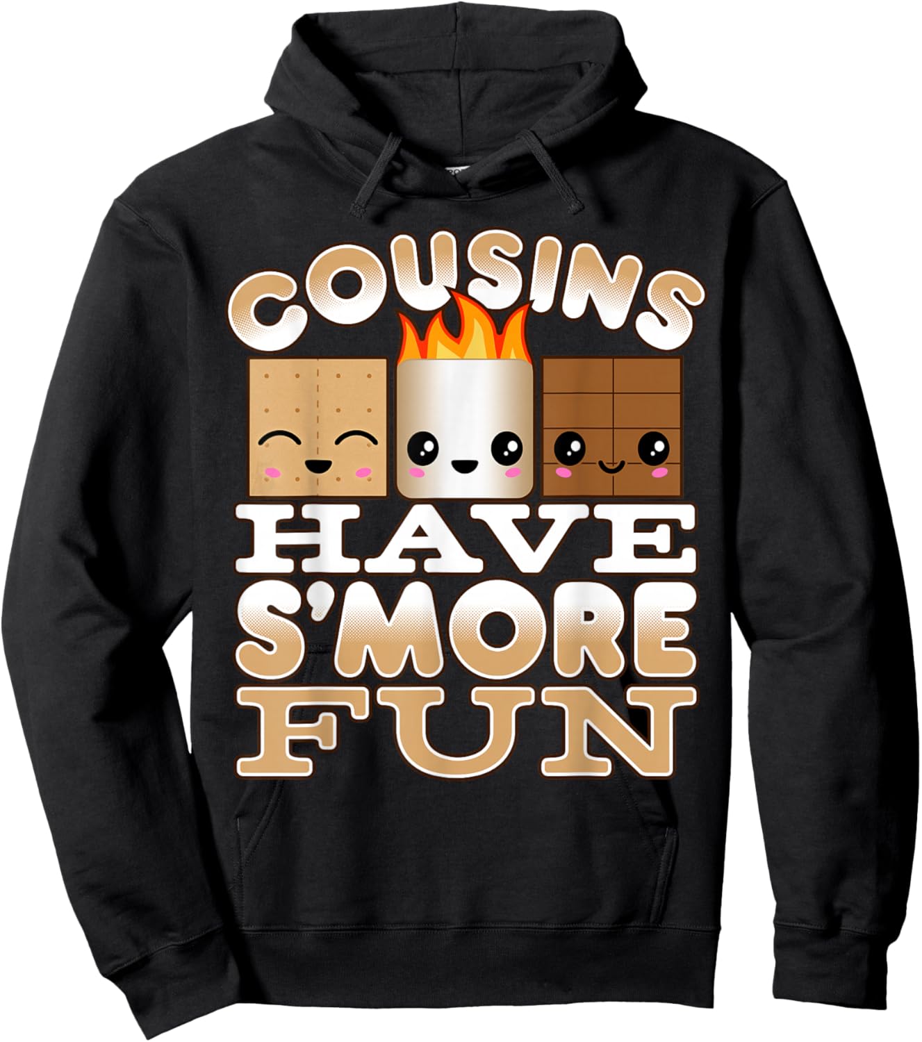 Family Camping Shirts for Kids Cousins Have S'More Fun Hoodie - Hoodie | Black