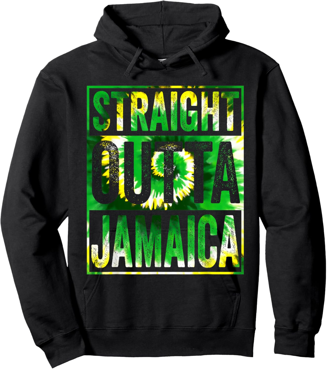Straight Outta Jamaica Girls Trip 2022 Weddin Party Tie Dye Hoodie - Hoodie | Black