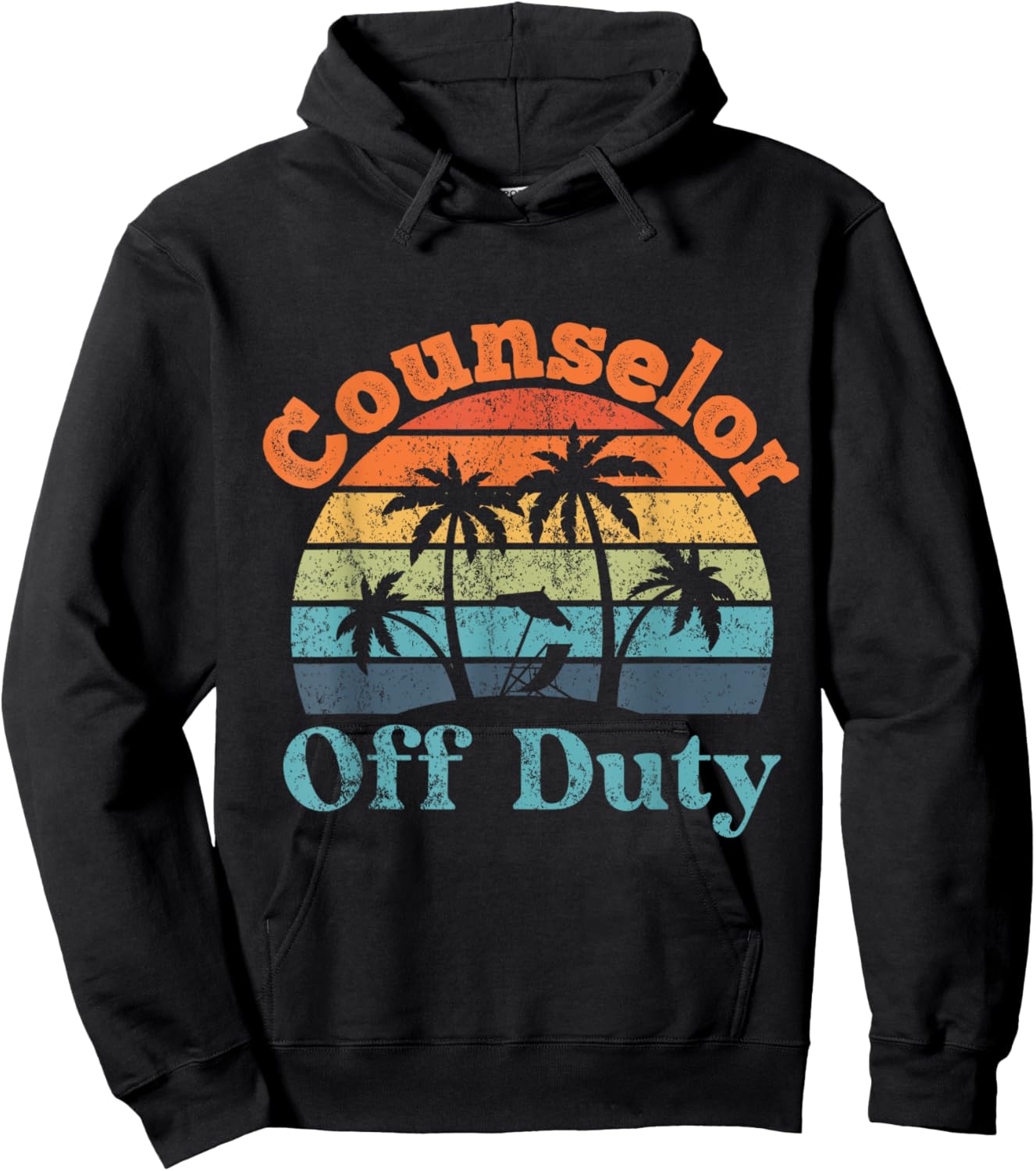 Counselor Off Duty, Summer Break, Funny Retirement Hoodie - Hoodie | Black