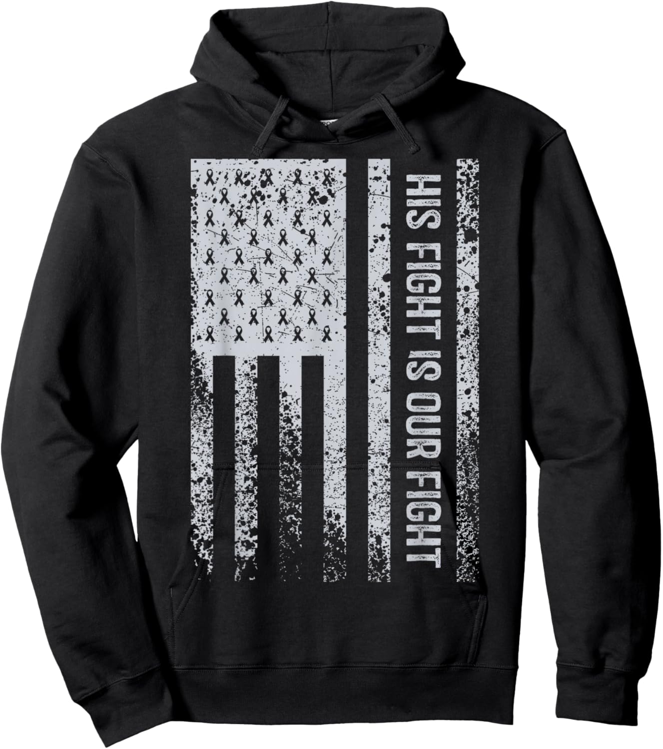 His Fight Is Our Fight Parkinsons Disease Awareness Hoodie - Hoodie | Black