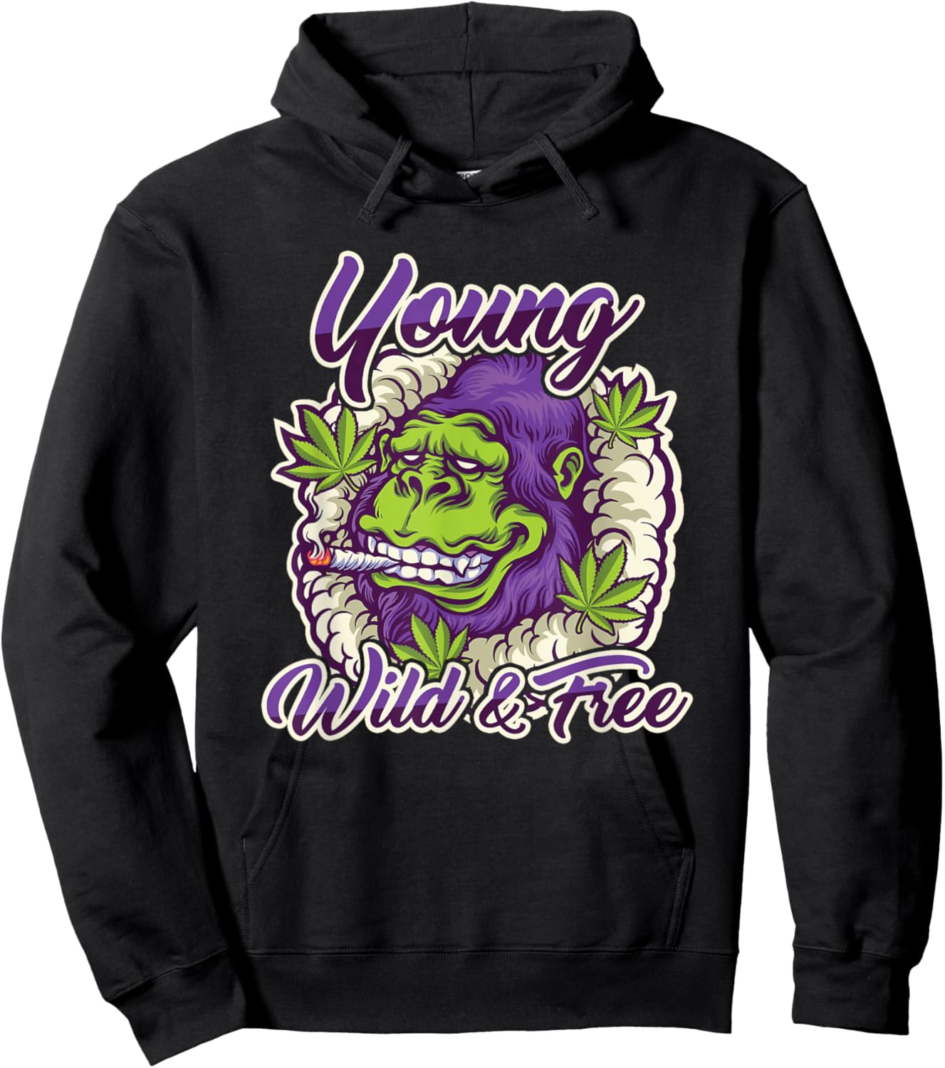 Jung Wild Free Ganja Smoker Tiffer Boats Monkey Gift Hoodie - Hoodie | Black