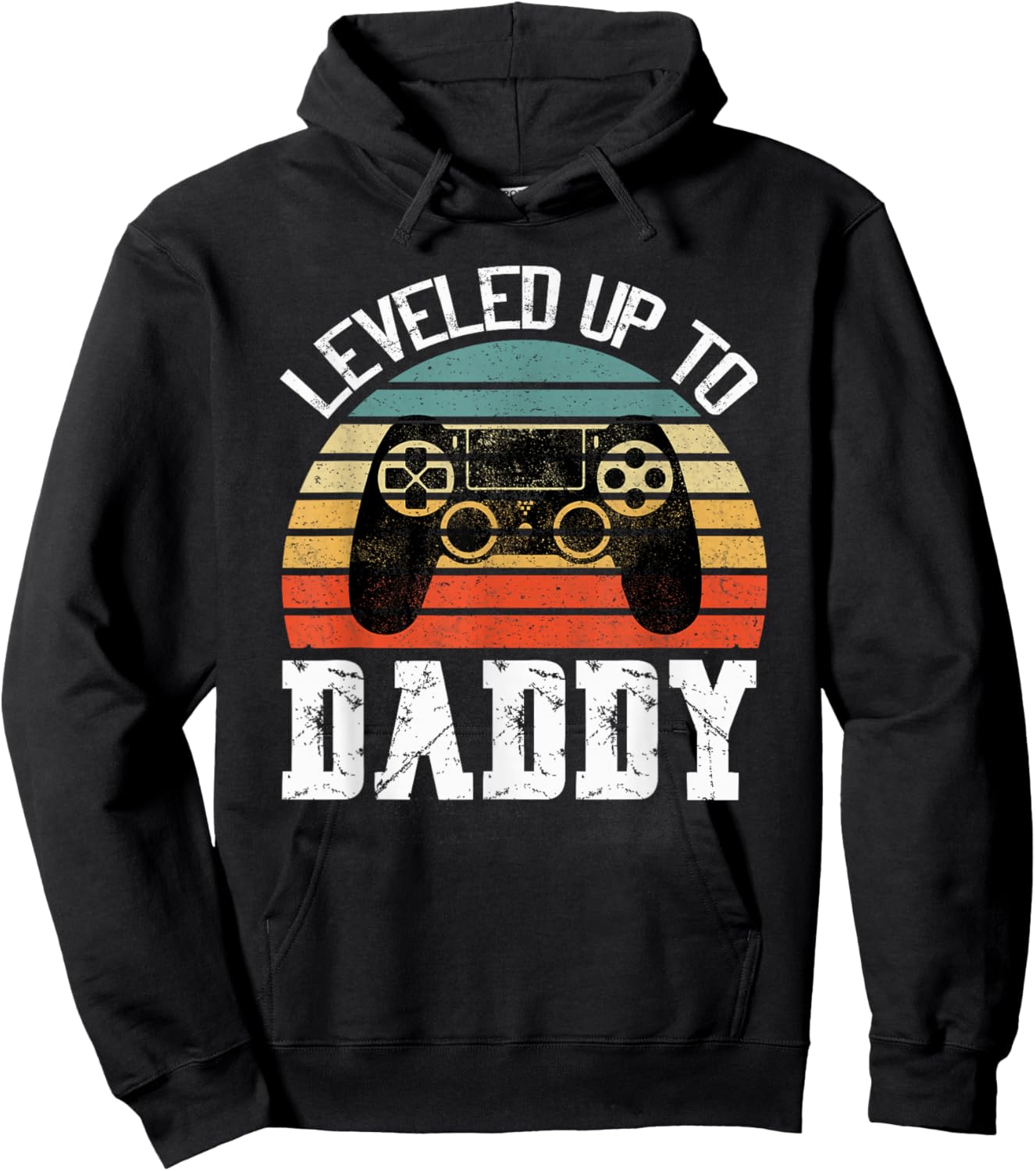 New Dad Fathers day Leveled up to Daddy Hoodie - Hoodie | Black