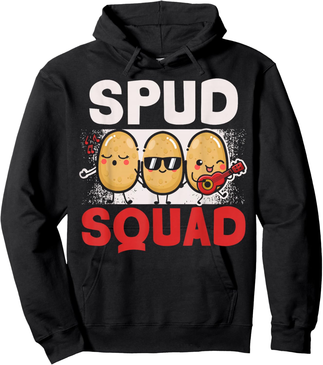 Spud Squad Potato Lover Vegan French Fries Tater Tots Hoodie - Hoodie | Black