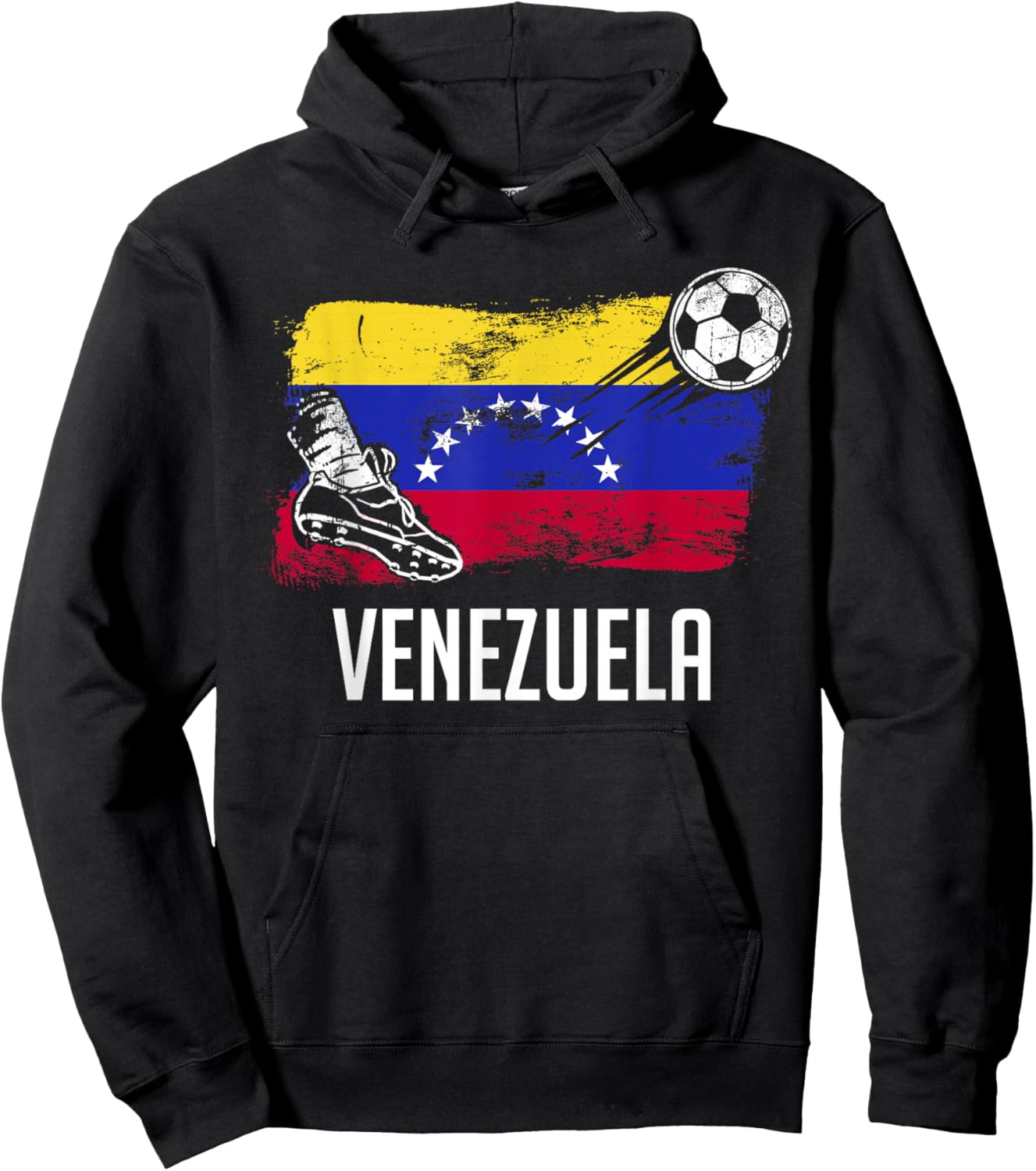 Venezuela Flag Jersey Venezuelan Soccer Team Venezuelan Hoodie - Hoodie | Black