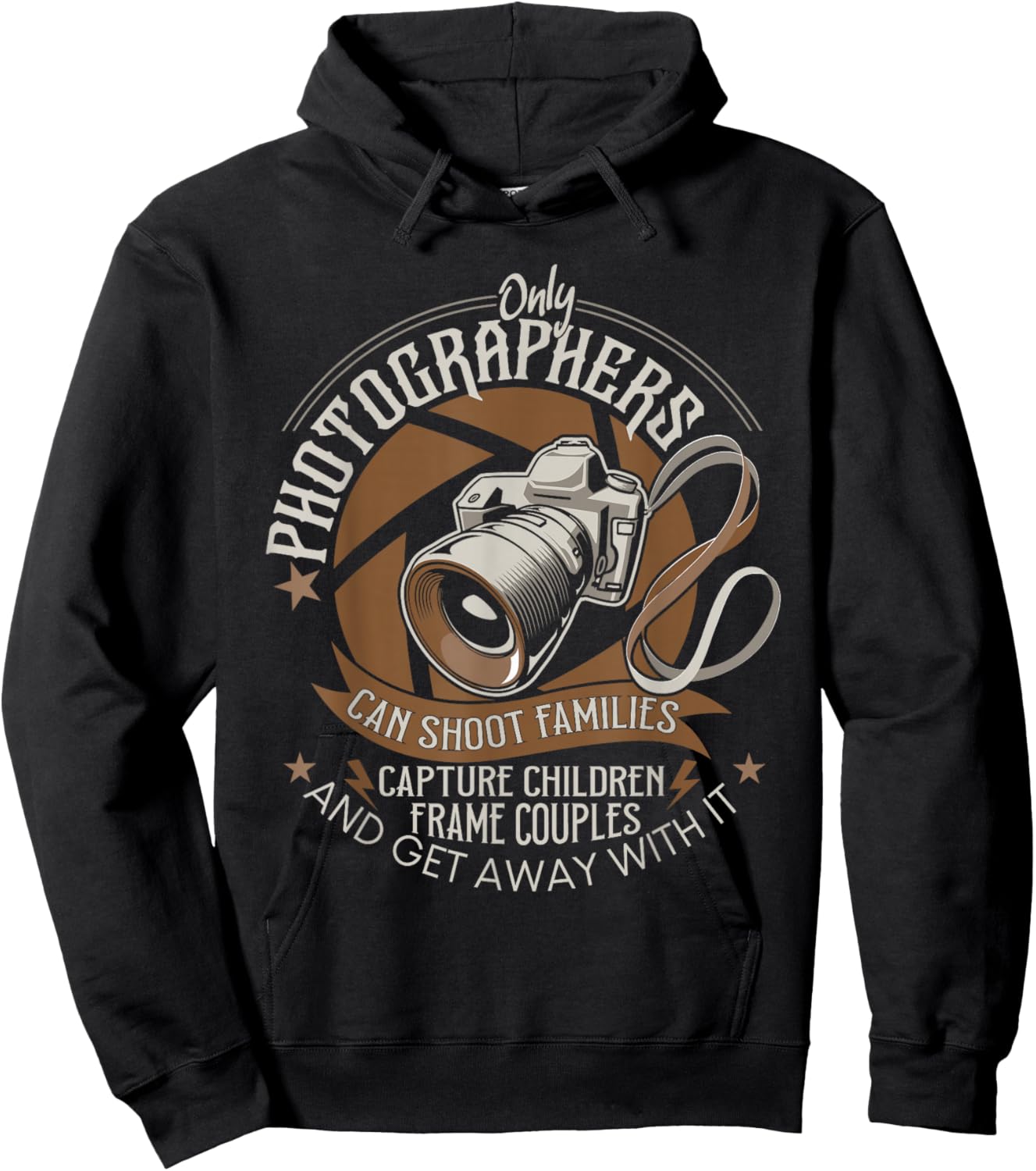 Only Photographers Can Shoot Families - Photography Pun Hoodie - Hoodie | Black