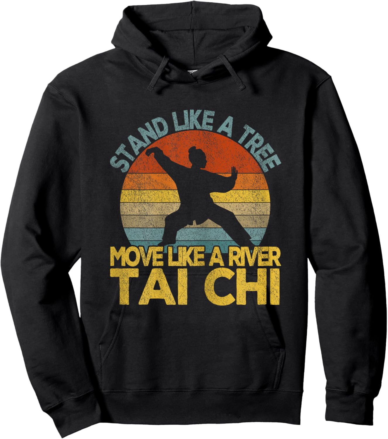 Funny Tai Chi Chinese Martial Arts Taiji Retro Vintage Hoodie - Hoodie | Black