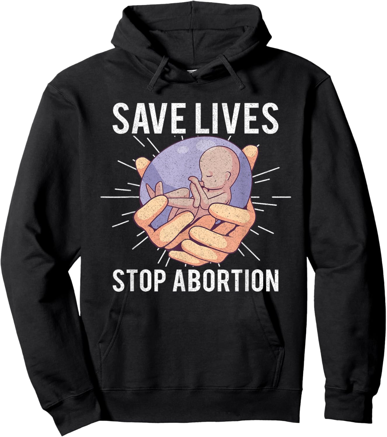 Anti Abortion Pro Life Choice Stop Unborn Lives Conservative Hoodie - Hoodie | Black