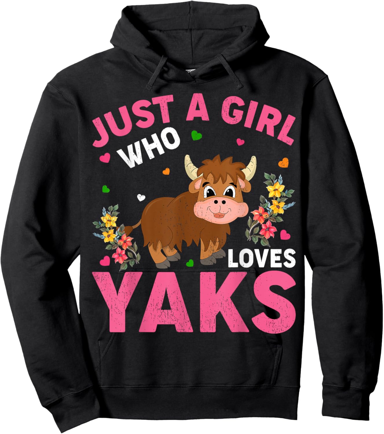 Yak Animal Lover Just A Girl Who Loves Yaks Hoodie - Hoodie | Black