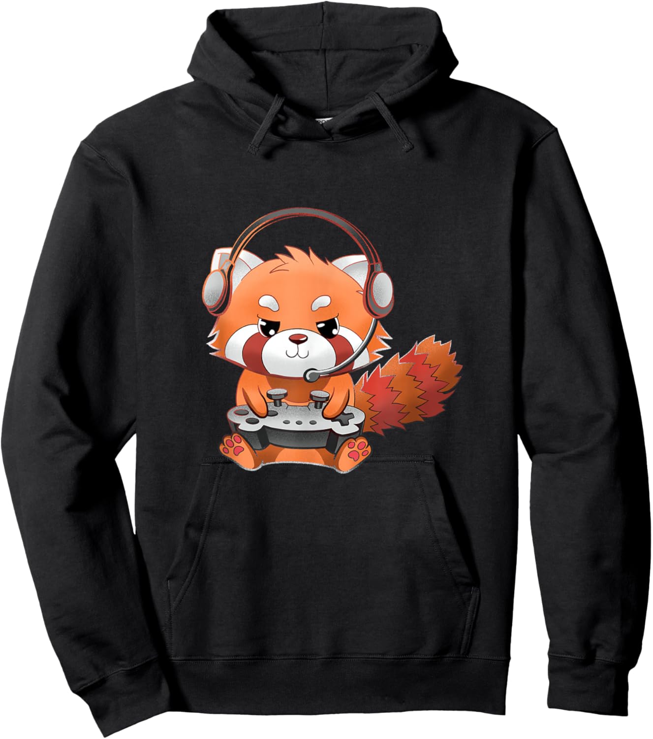 Cute Red Panda Gamer Funny Gaming Red Panda Lover Hoodie - Hoodie | Black