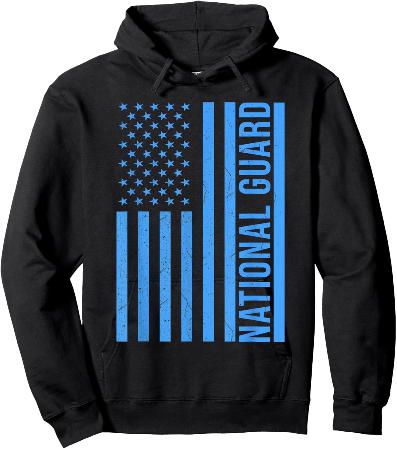 National Guard Patriotic Flag Hoodie - Hoodie | Black