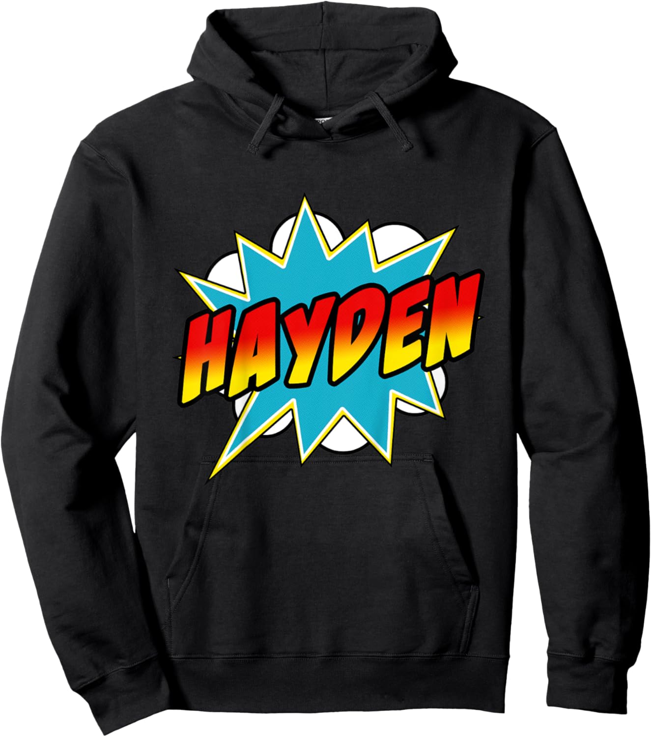 Kids Boys Hayden Comic Book Superhero Name Hoodie - Hoodie | Black
