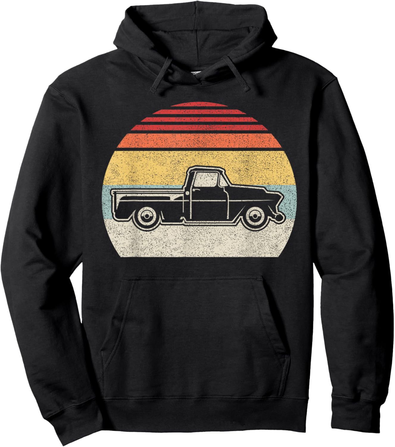 Vintage Retro Classic Pickup Truck Hoodie - Hoodie | Black