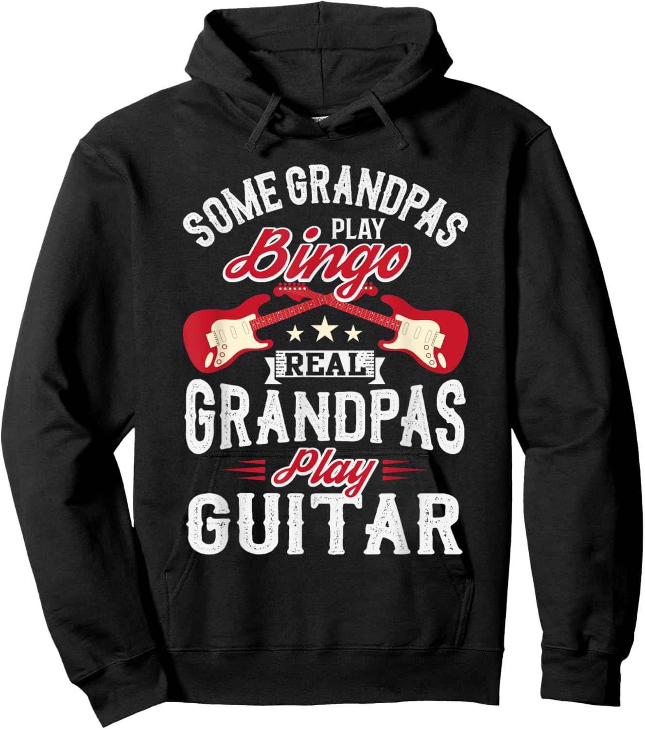 Some Grandpas Real Grandpas Play Guitar Hoodie - Hoodie | Black