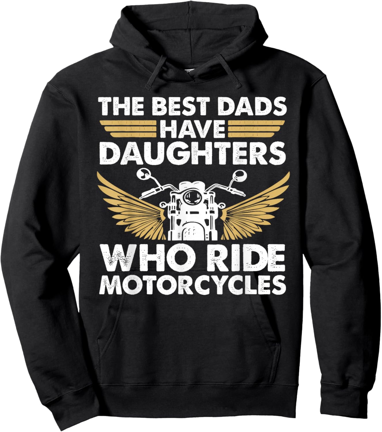Perfect For Dad From Daughter Who Rides Motorcycle Father Hoodie - Hoodie | Black