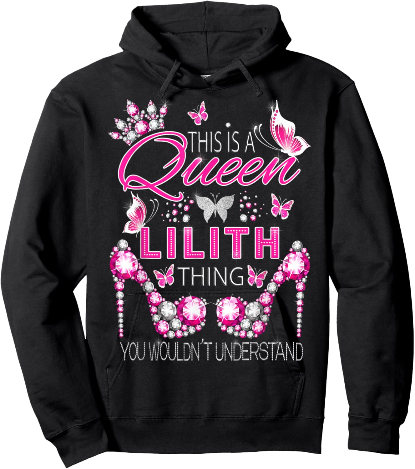 This is a queen Lilith thing personalized name birthday Hoodie - Hoodie | Black