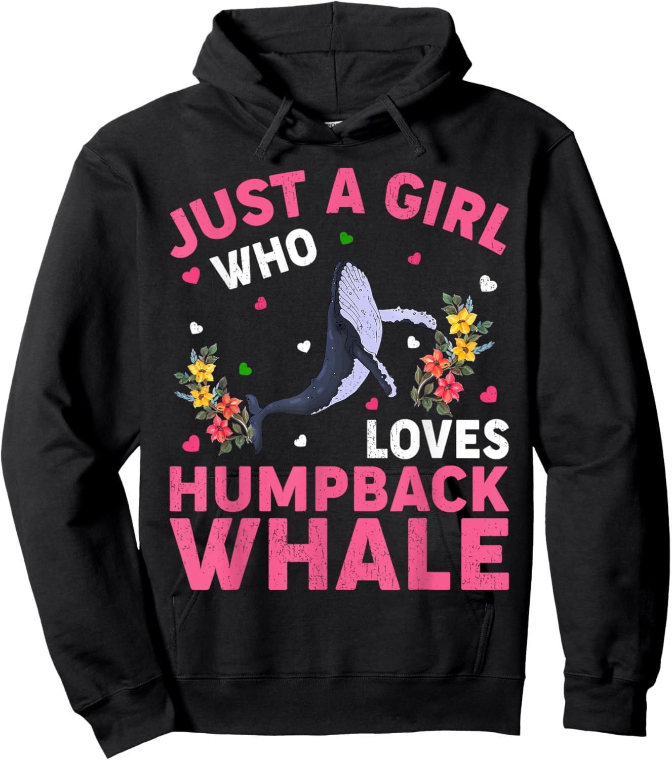 Humpback Whale Lover Just A Girl Who Loves Humpback Whale Hoodie - Hoodie | Black