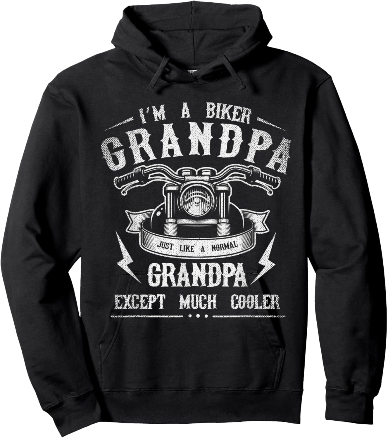Ich bin ein Biker Grandpa Retirement Gift Motorcyclist Hoodie - Hoodie | Black