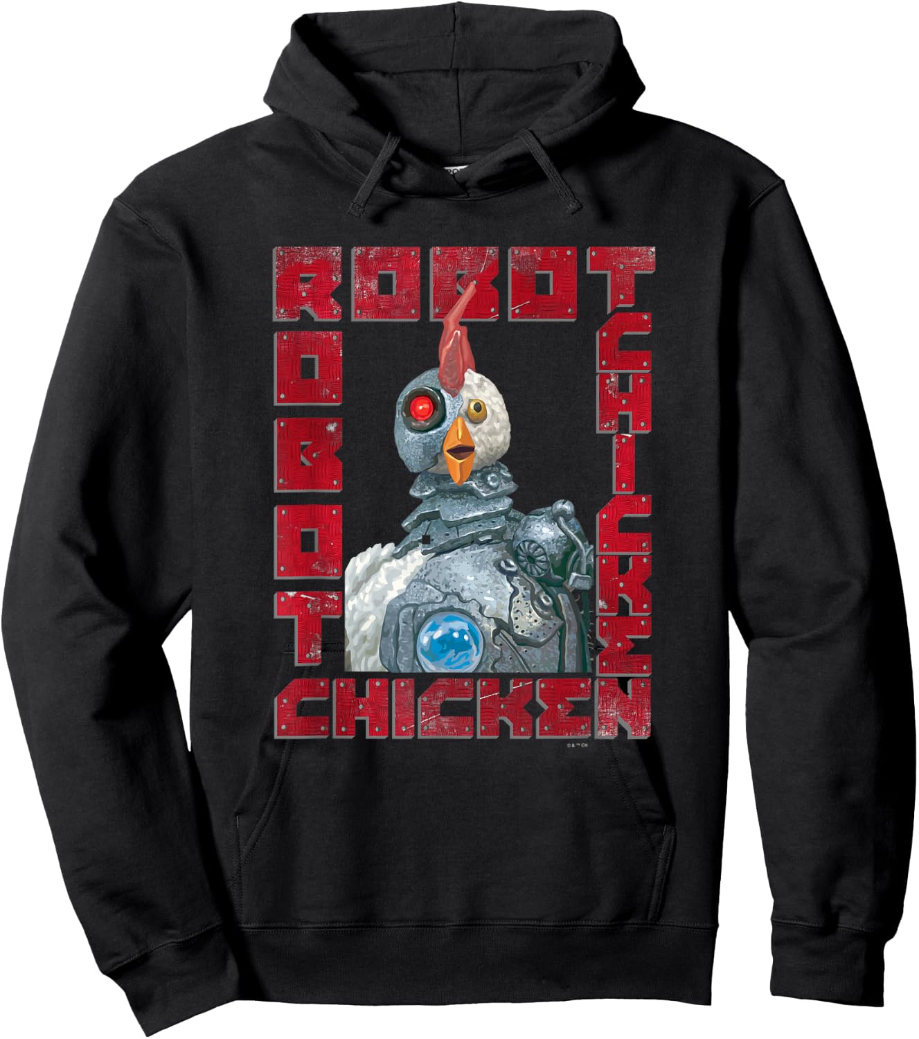 Robot Chicken Classic Mascot Metal Frame Vintage Portrait Hoodie - Hoodie | Black
