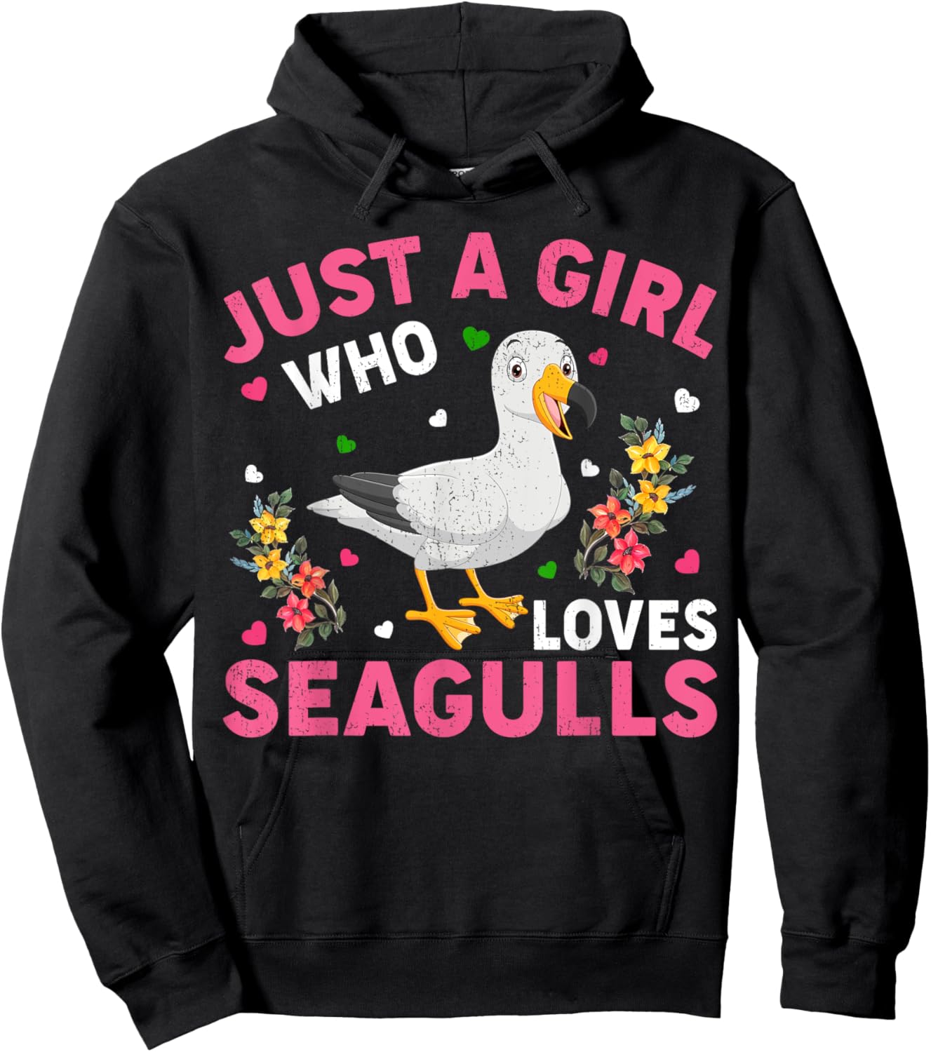 Seagull Bird Lover Just A Girl Who Loves Seagulls Hoodie - Hoodie | Black