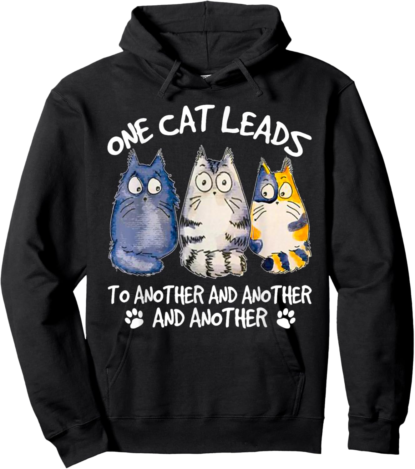 Funny Cat Design Cat Lover Kitten Cat Hoodie - Hoodie | Black