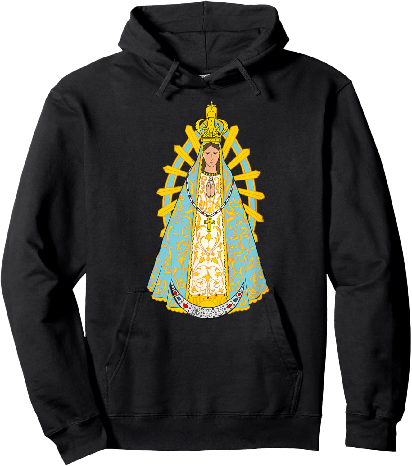 Lady of Lujan - Lady of Lujan - Virgen de Lujan Hoodie - Hoodie | Black