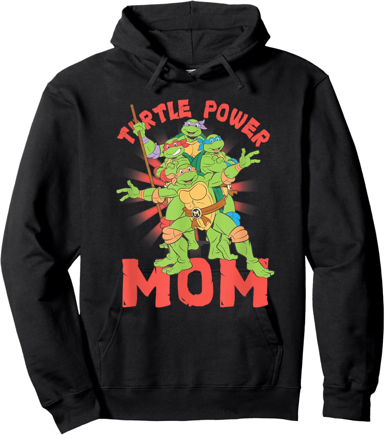 Teenage Mutant Ninja Turtles Mom Turtle Power Poster Hoodie - Hoodie | Black