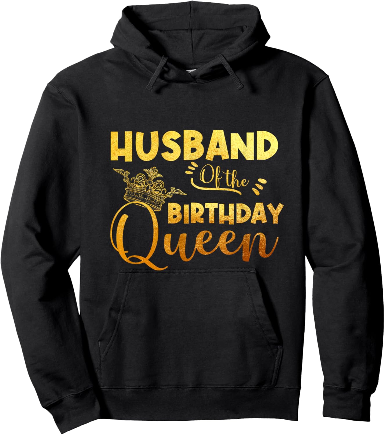 Husband Of The Birthday Queen Bday Party Hoodie - Hoodie | Black
