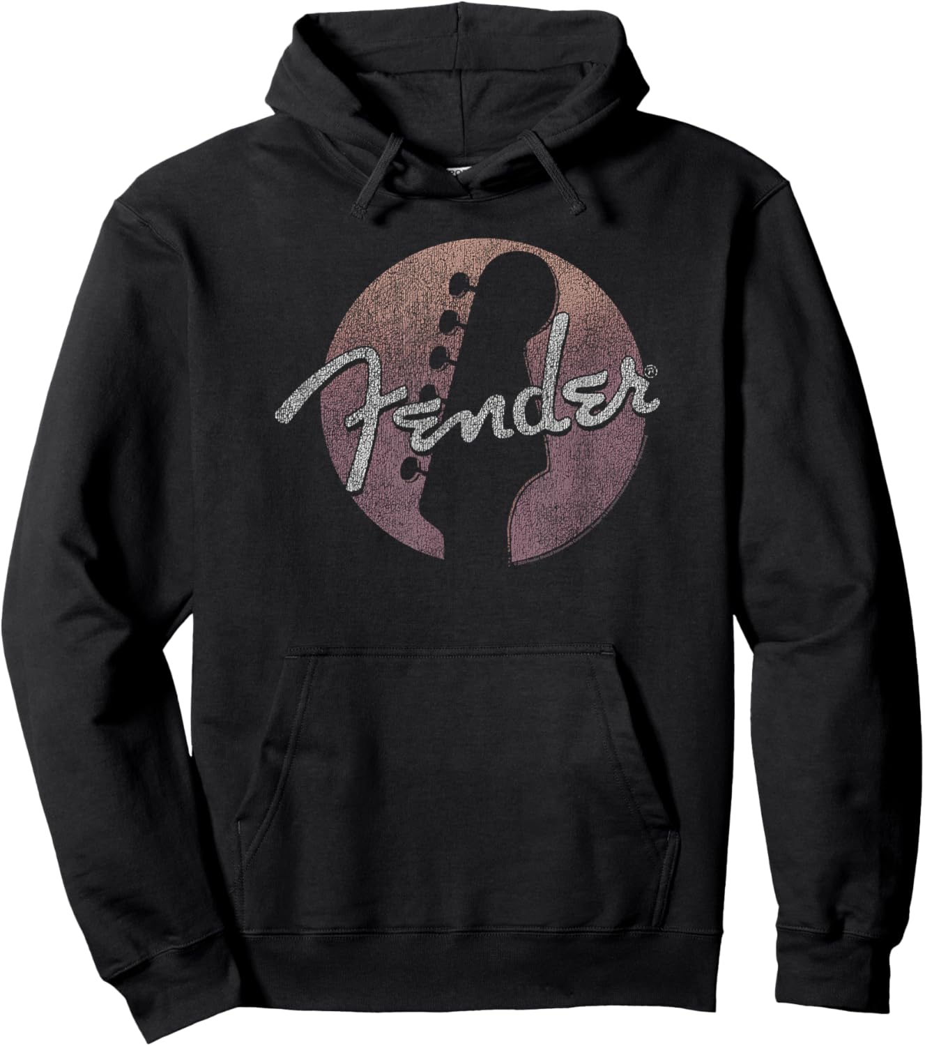 Fender Circle Guitar Headstock Logo Hoodie - Hoodie | Black