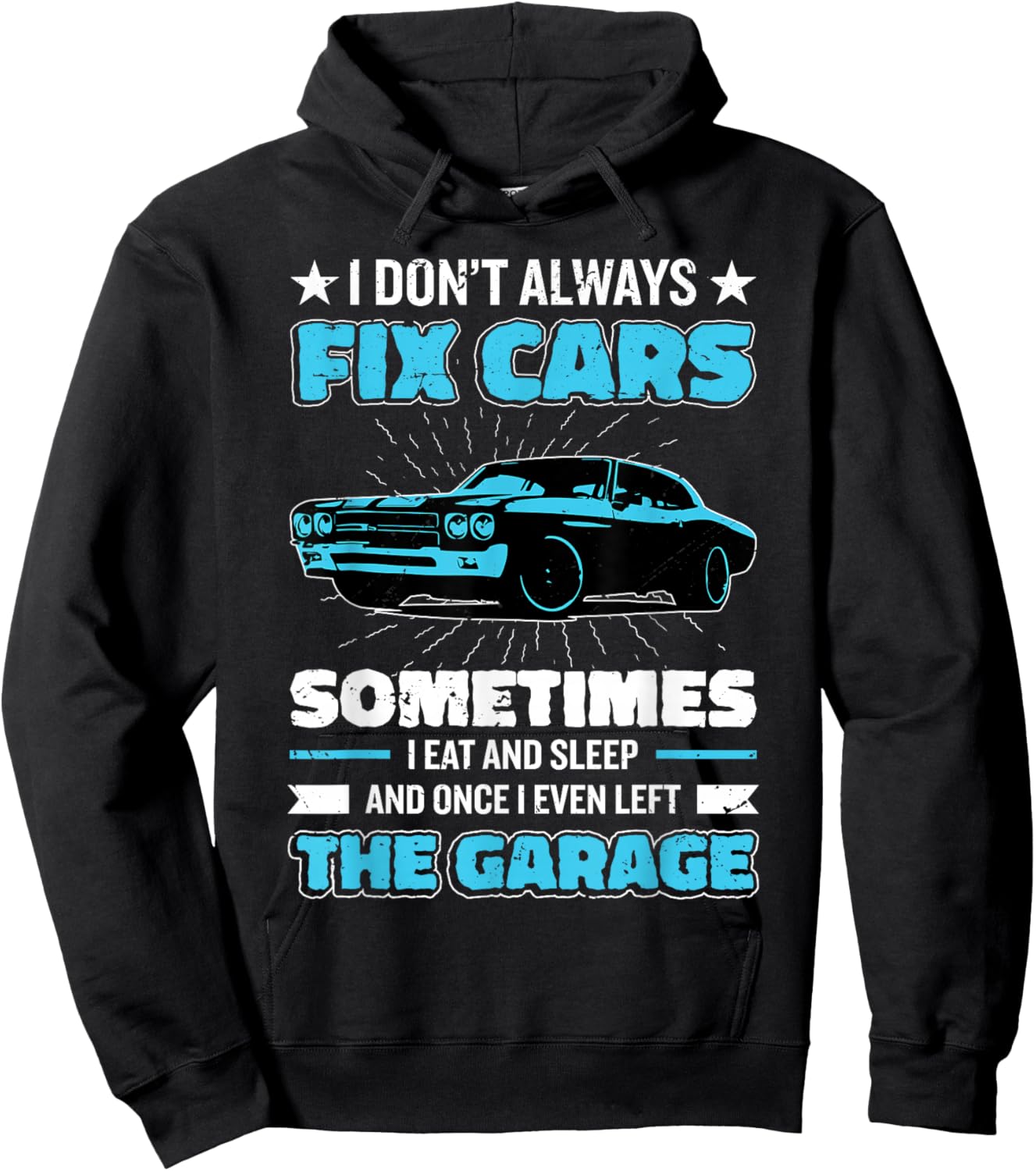 Funny Car Mechanic Design Automobile Mechanic Garage Hoodie - Hoodie | Black