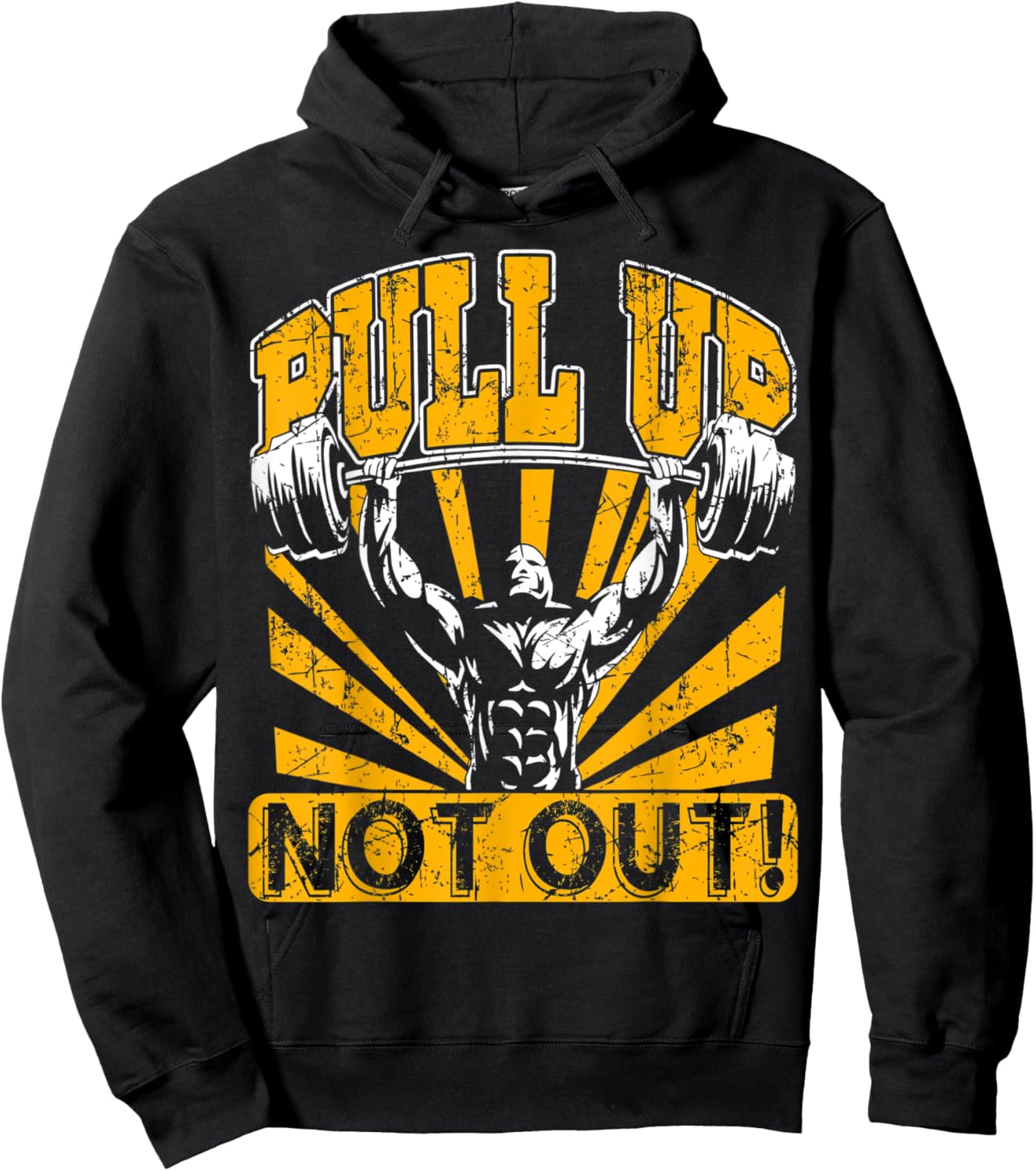 Pull Up Not Out Bodybuilding Powertlifting Weightlifting Hoodie - Hoodie | Black