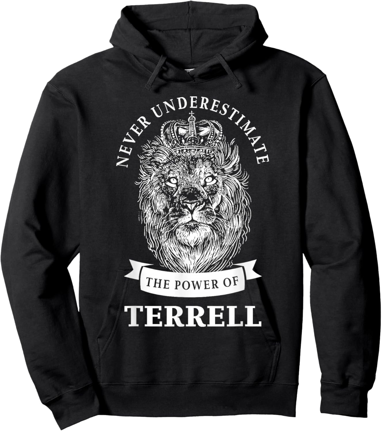 Terrell Gift Name Lion Hoodie - Hoodie | Black