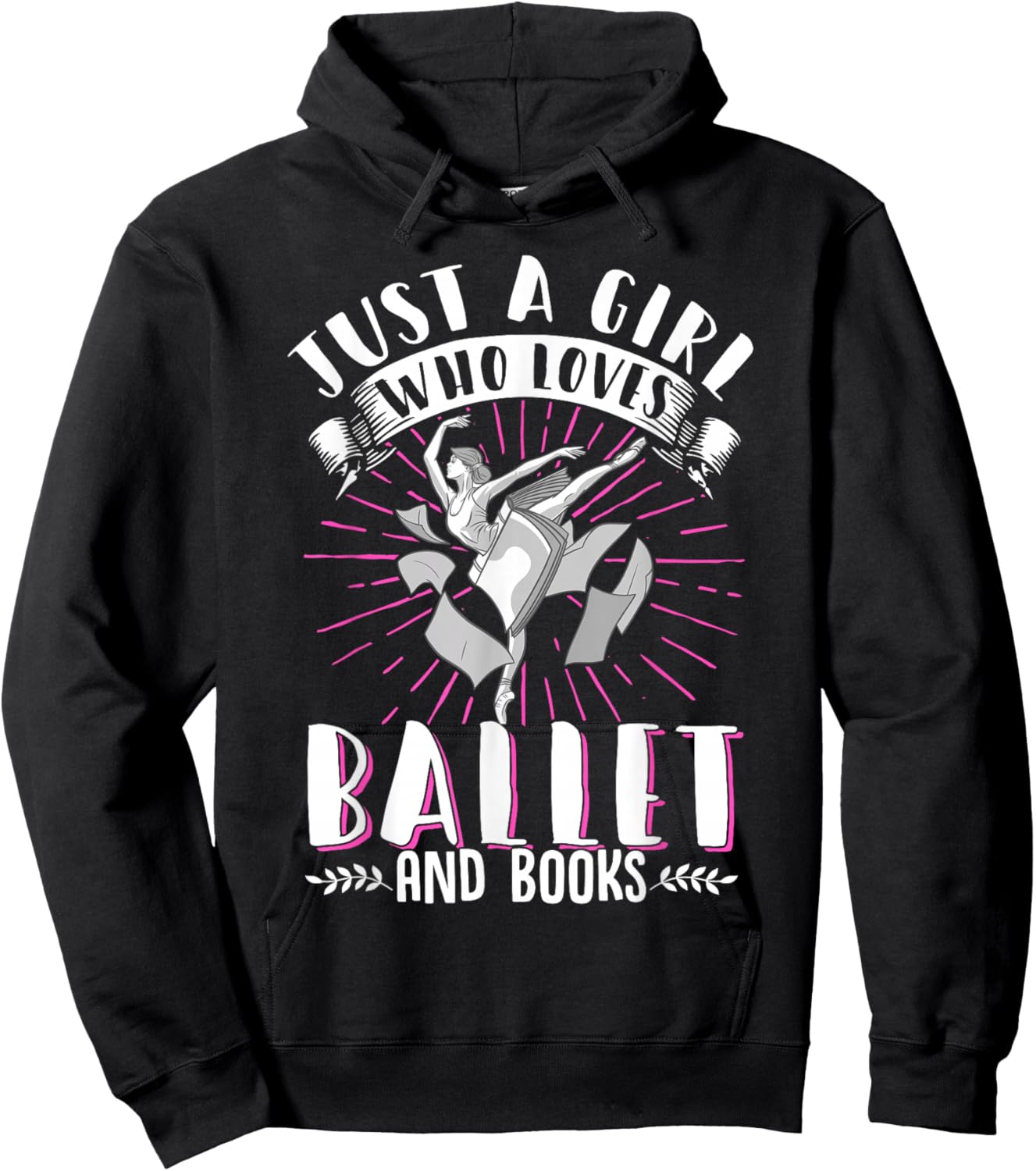Just A Girl Who Loves Ballet And Books Dance Hoodie - Hoodie | Black