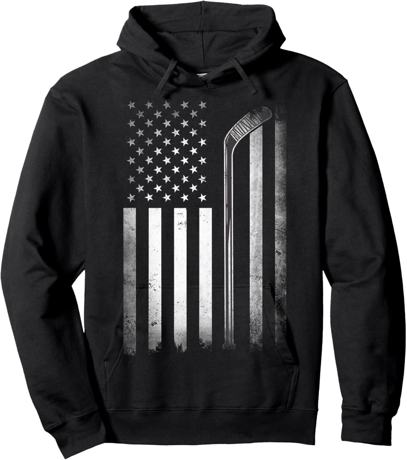 US Ice Hockey USA Practice Flag American Women Men Hoodie - Hoodie | Black