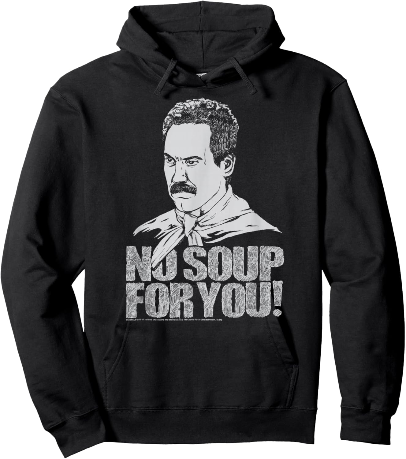 Seinfeld No Soup For You Portrait Retro 90's TV Sitcom Hoodie - Hoodie | Black