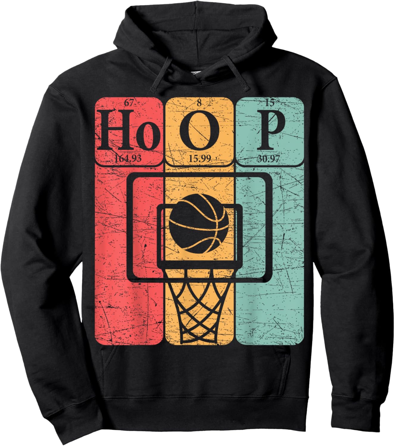 Basketball Periodic Table Elements Science Nerd Basketballer Hoodie - Hoodie | Black