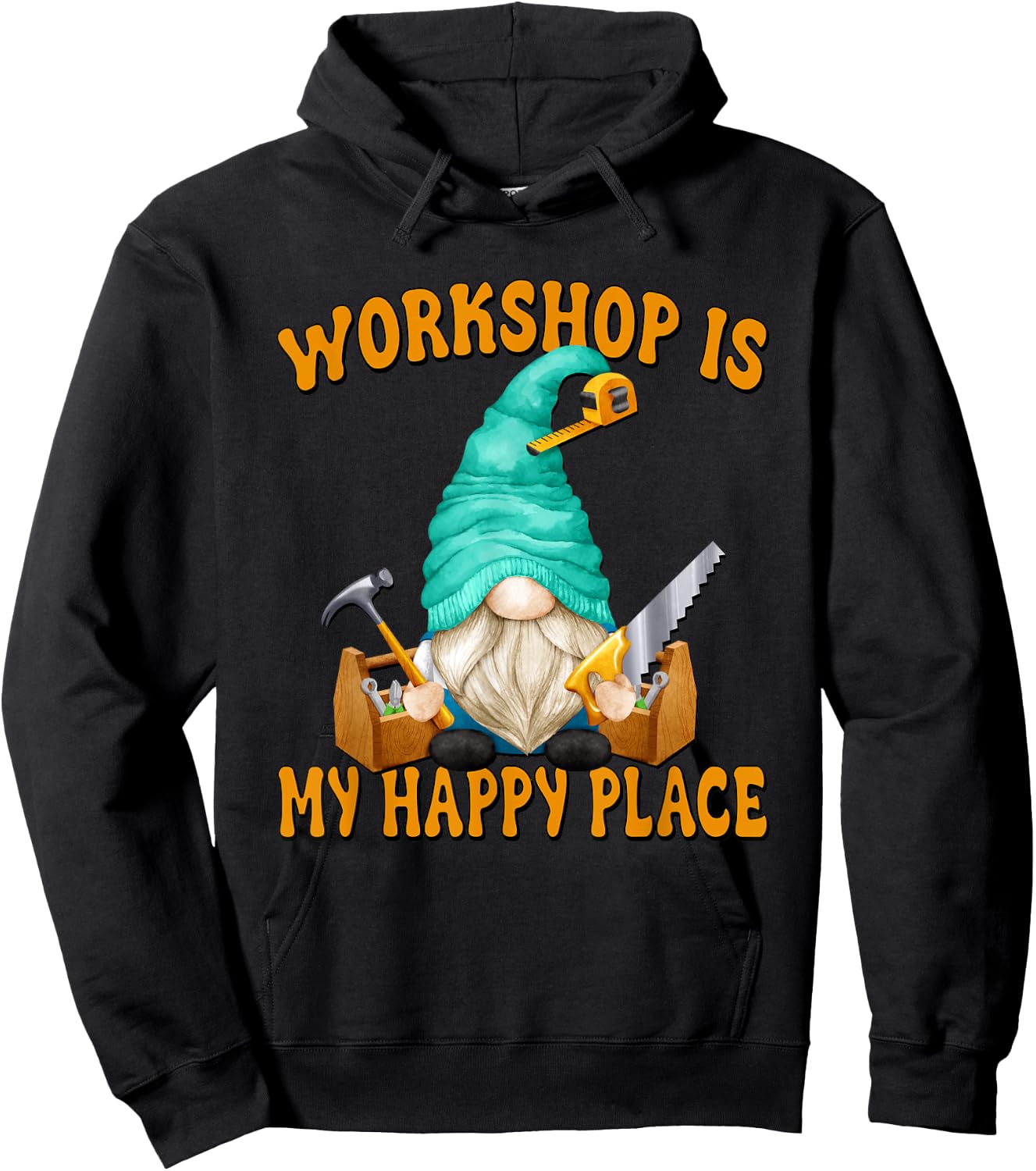 Woodworker Funny Saying Woodworking Gnome For Carpenters Hoodie - Hoodie | Black