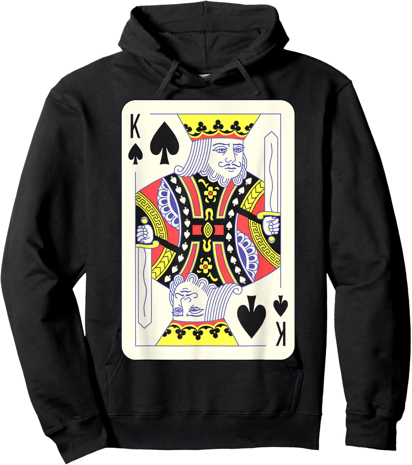 King of Spades Playing Card | Couples Halloween Costume Hoodie - Hoodie | Black