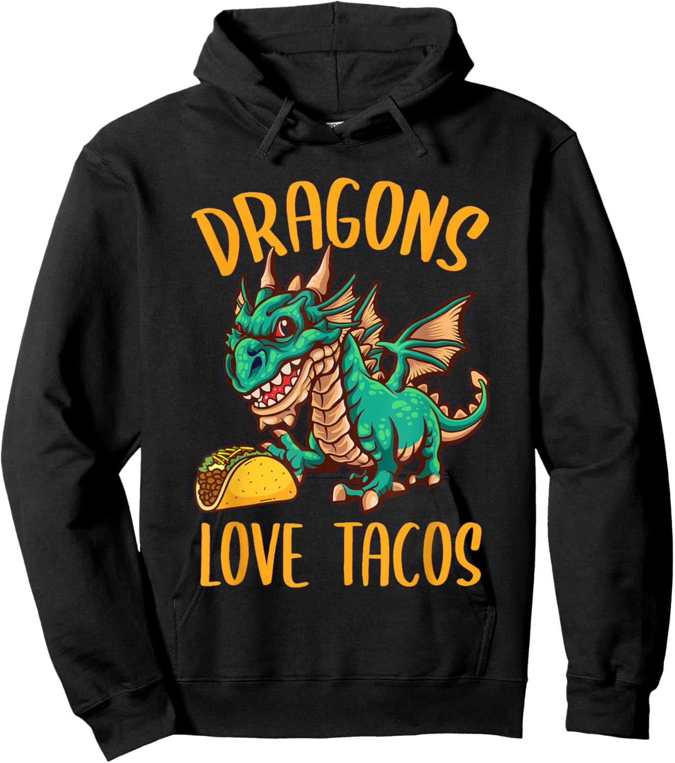 Dragons Love Tacos Hoodie - Hoodie | Black
