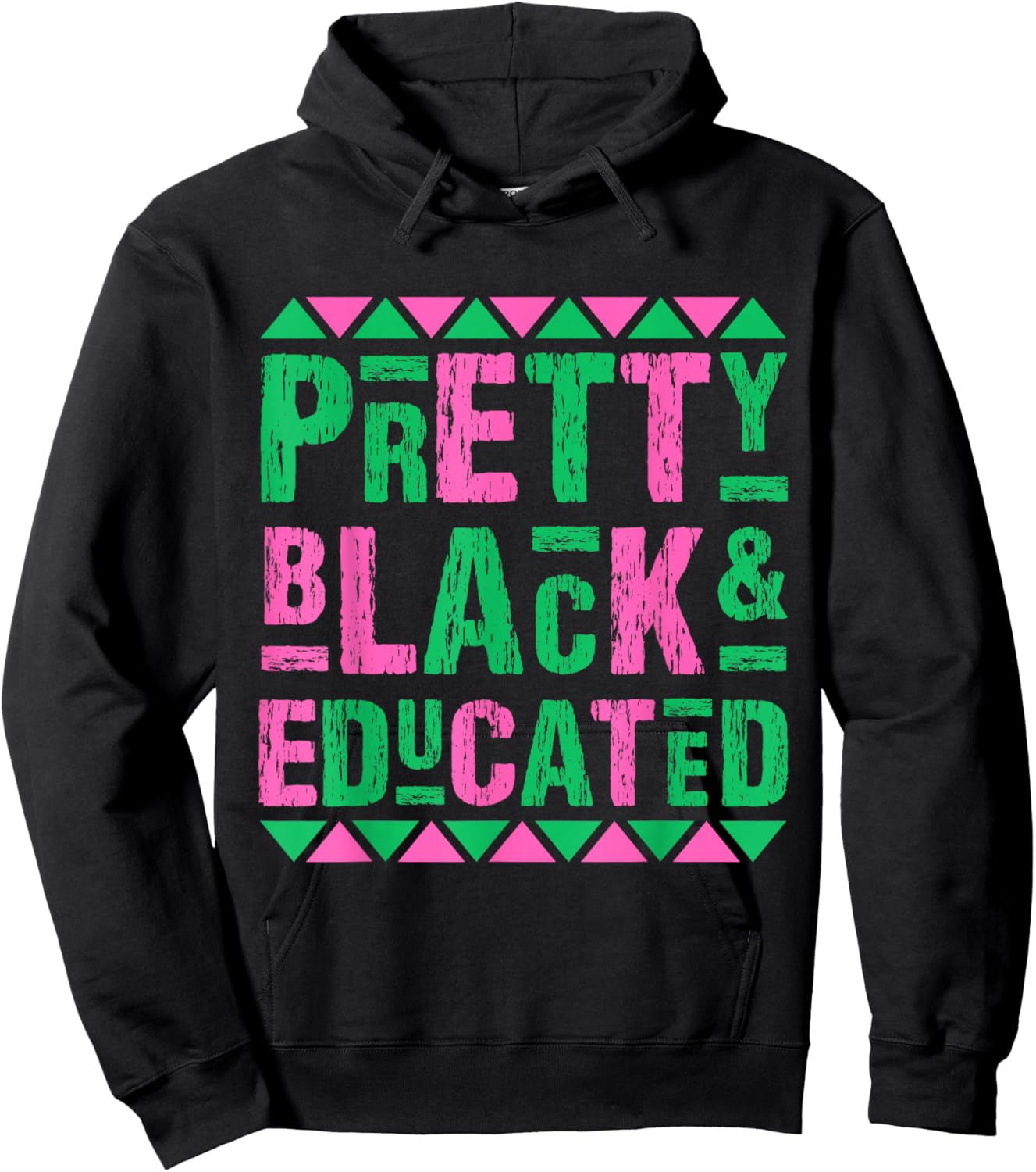 Vintage Alpha Pretty Black And Educated Alpha Hand Sign 1908 Hoodie - Hoodie | Black