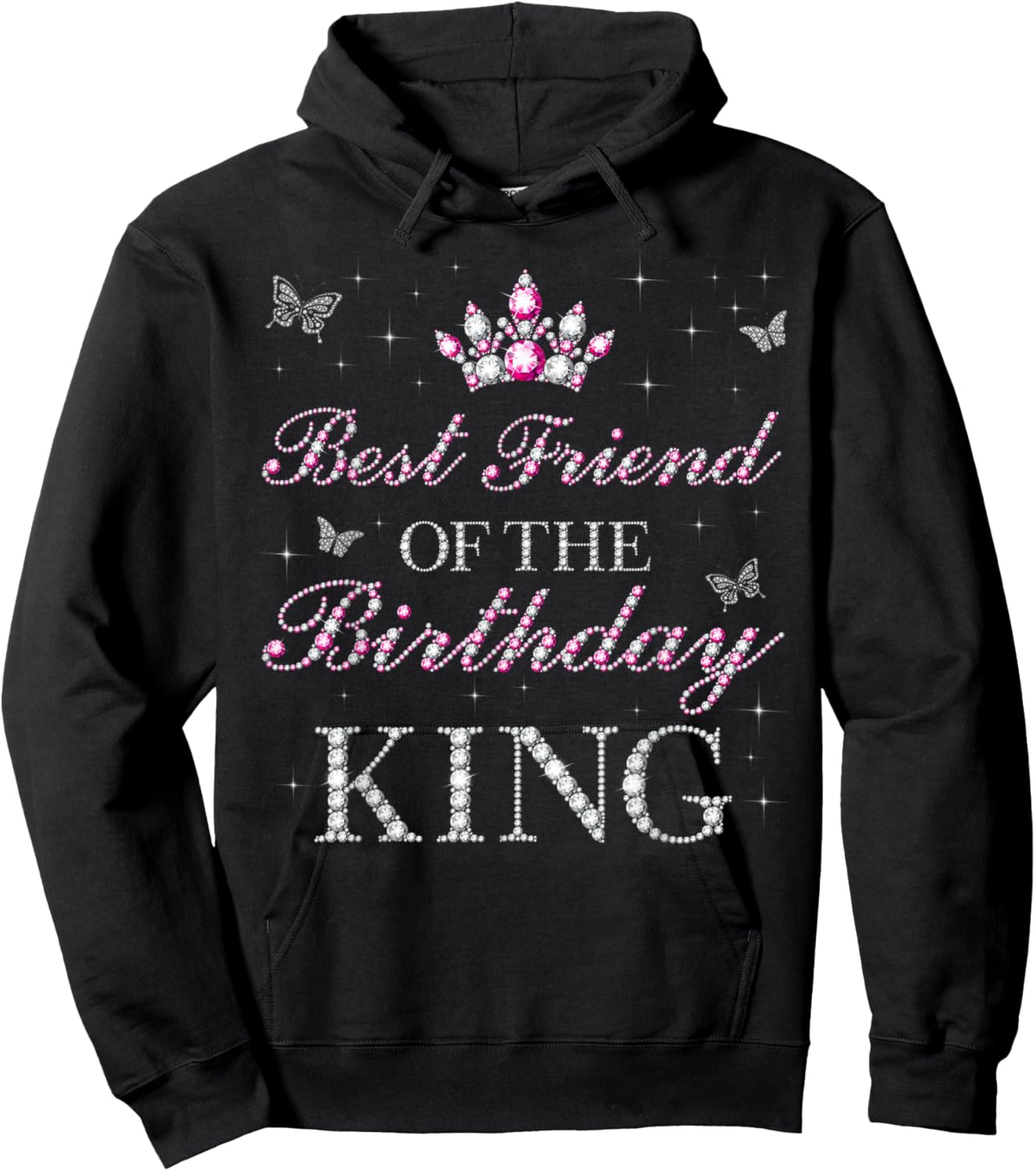 Best Friend Of The Birthday King Birthday Party Hoodie - Hoodie | Black