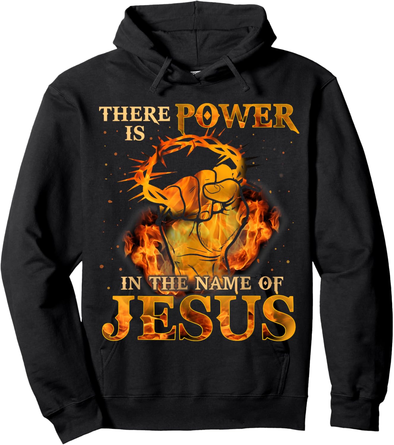 There is Power in the Name of Jesus - Christian Quote Hoodie - Hoodie | Black