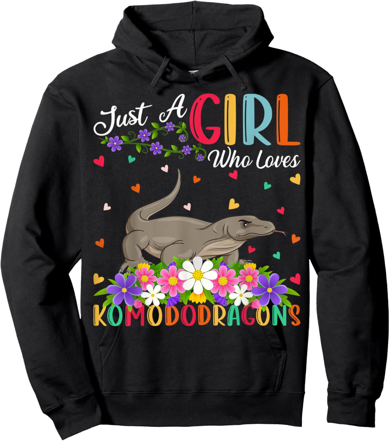Komodo Dragon Lover Just A Girl Who Loves Komodo Dragons Hoodie - Hoodie | Black