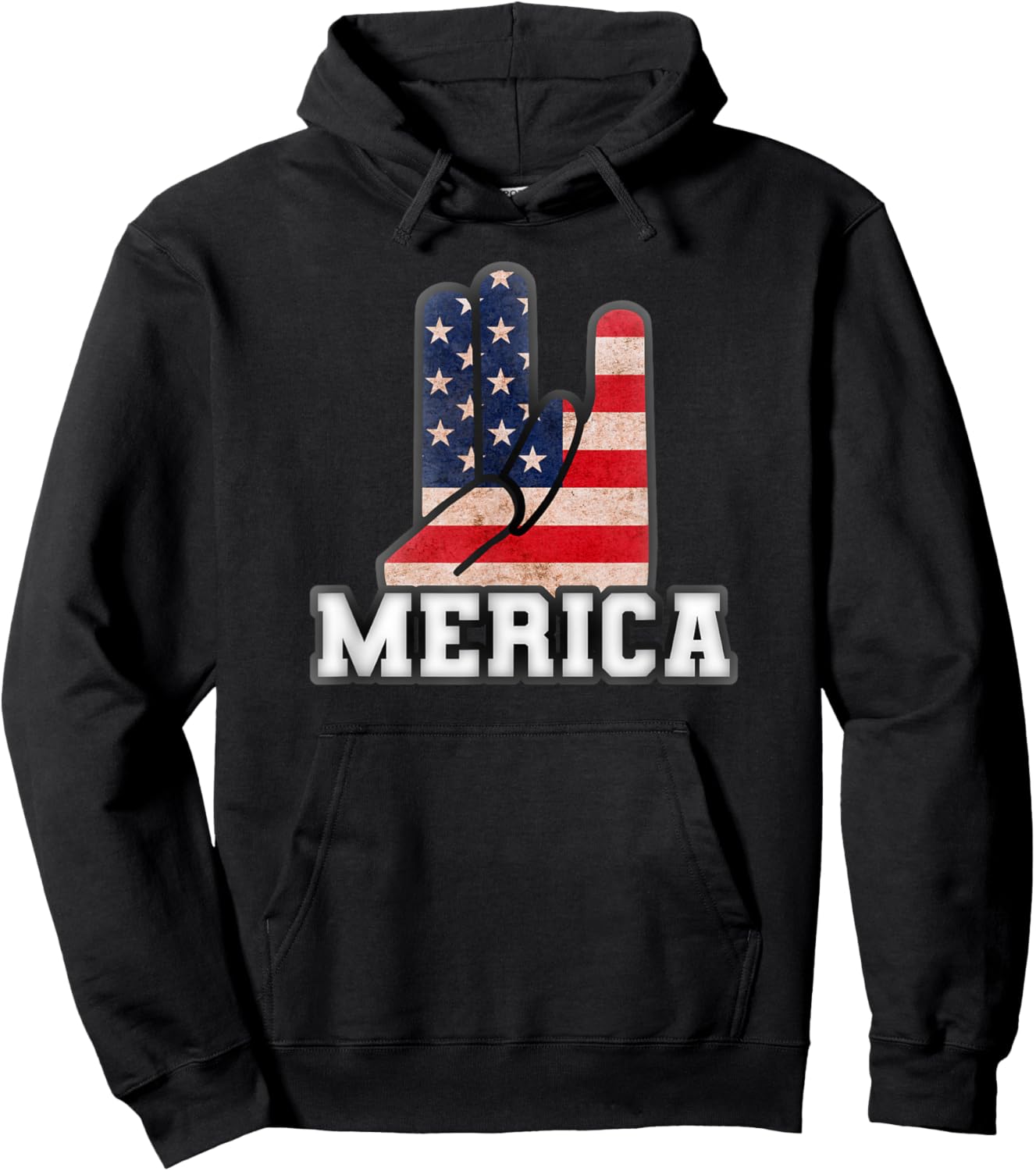Merica - Patriotic America Shocker Hoodie - Hoodie | Black