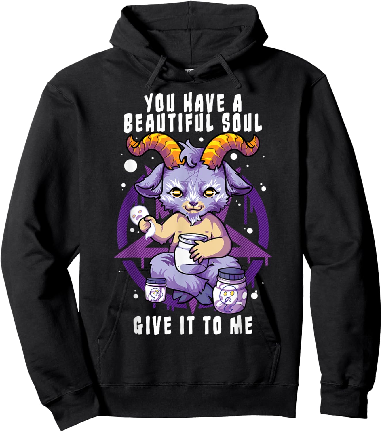 You Have a Beautiful Soul Satanic Baphomet Halloween Costume Hoodie - Hoodie | Black