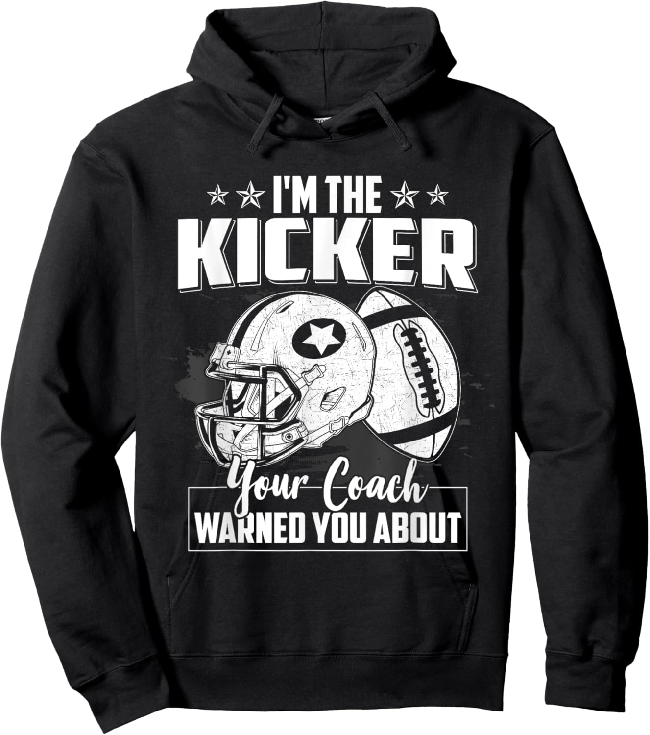 Funny Football Kicker Saying Football Player Practice Hoodie - Hoodie | Black