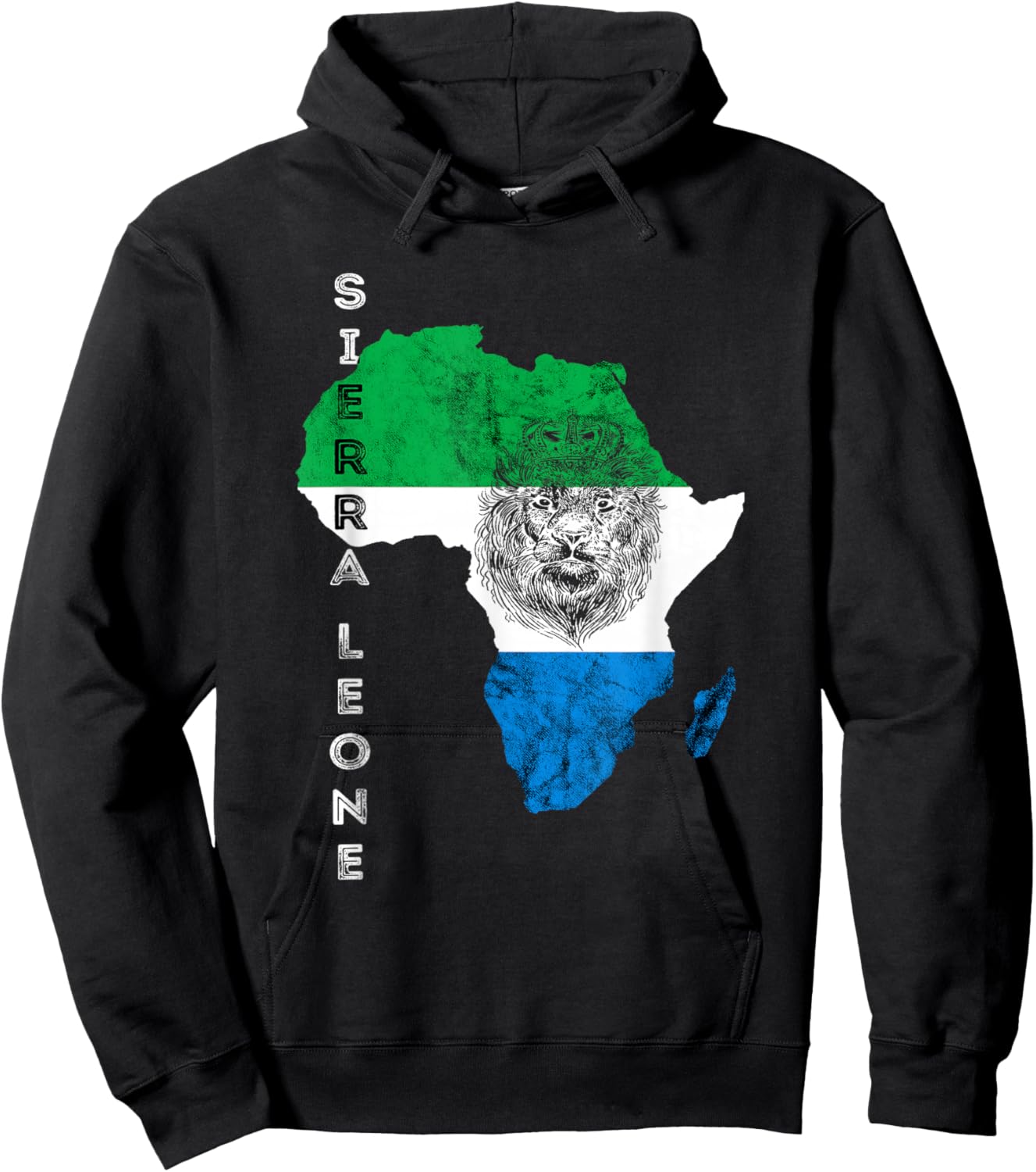 Sierra Leone Map Flag of Sierra Leonean Pride Roots Hoodie - Hoodie | Black
