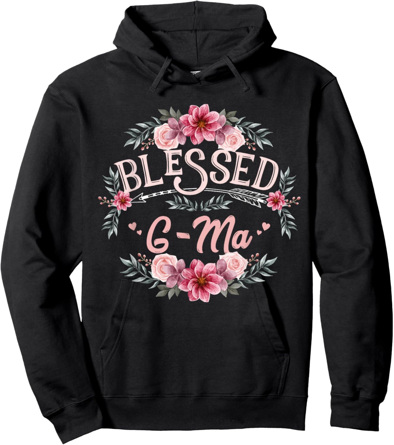 Blessed G-Ma Shirt Mother's Day Hoodie - Hoodie | Black