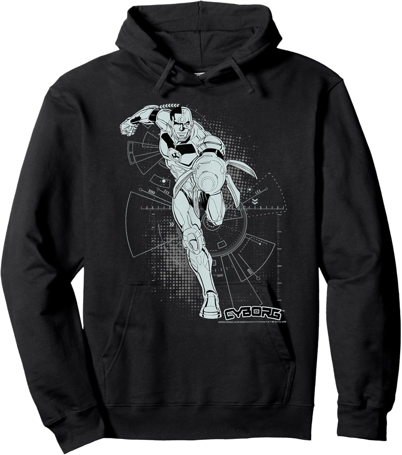 DC Comics Justice League Cyborg Comic Battle Plans Hoodie - Hoodie | Black